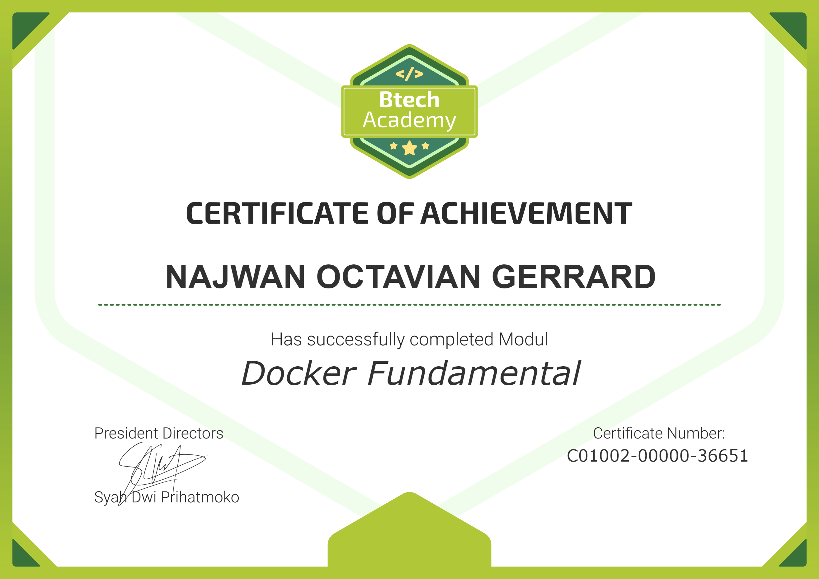 Certificate Linux Fundamental Adinusa